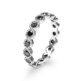 [Wearing Stray Kids] Round Tennis Cubic M Ring - 3Color