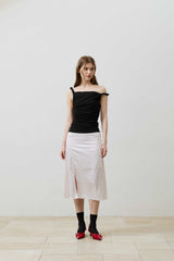 COS TWISTED SHIRRLING TOP / BLACK