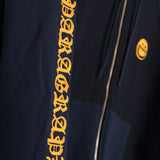 スマイル 2トーン ジップフーディー - NAVY
