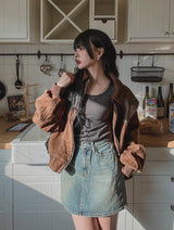 カリヴィンテージウォッシュアウトミニスカート