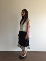 Le Shirring Curtain Midi Skirt (2color)