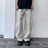 Curved Panel Wide-Leg Trousers