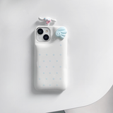 [MADE] white star wings dots case