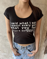 i said what I said Tシャツ (ブラック)