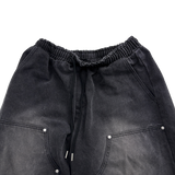 zipper carpenter double-knee pants