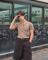 Wave Pig Half Zip Short Sleeve T-shirt