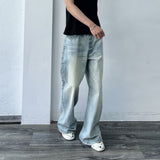 Washed Fade Wide Jeans