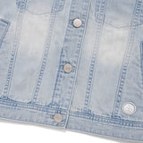 STRING POINT SHORT SLEEVE DENIM JACKET [BLUE]
