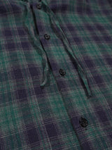 (UNISEX) ヴィンテージチェックフードシャツ