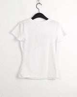 ドゥードゥルタトゥープリンティングスリムショートスリーブTシャツ