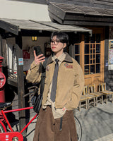 Woven Patch Pigment Work Jacket
