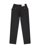 Detachable Button Denim Pants / Black