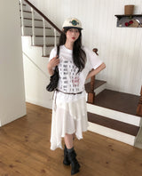 ハミング レース アンバランス スカート
