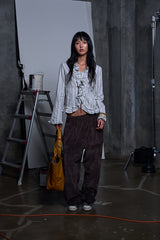 VELOUR PANTS -BROWN