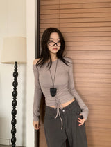 Loana Back Corset One-off  Shoulder T-shirt