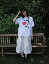 ドットロゴオーバーフィットTシャツ (WHITE)