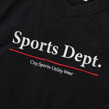 Sports Dept Logo Piping Nylon Pullover - Black