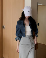 Hazel cropped denim jacket