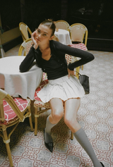tht rib knee socks - gray  