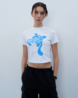 ツイストロゴクロップTシャツ　ホワイト