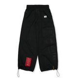Mesh Wide Jogger Pants Black