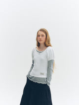 ドットパフTシャツ (ホワイト)