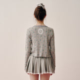 Ribbon Tie Cardigan (Grey)