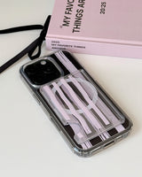 [MADE] [magsafe] pink stipe jelly iphone case
