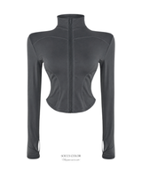 [Athletic] Sculpt Zip-Up Long Sleeve Top (3color)