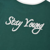 GRAPHIC RINGER T-SHIRT - GREEN   
