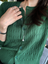 FOB Cable Knit Round Cardigan