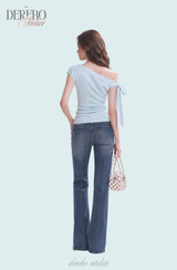 Muse Ribbon One Shoulder Top