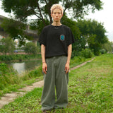 Fuzzy half T-shirts / Black