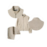 Chen Semi-cropped button suede jacket (3 colors)