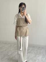 Winkle Roll-up See-through Short Sleeve Shirt