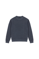 Waffle Knit Crewneck Sweater