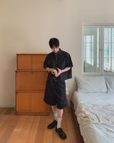 バイオン ステッチ バミューダ デニム パンツ