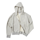Untitled Starrynight Small Stripe Hood Zip Up Melange White
