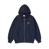 25FW BORDER LINE BASIC LOGO HOODIE ZIP UP DARK NAVY