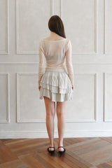 Ariel flare skirt (beige)