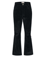 ベルベットデニムフレアフィットパンツ(BLACK)