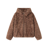 Bear Casual Hooded Zip-up