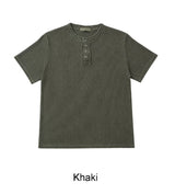 レノン ピグメント ヘンリーネック ショートスリーブ Tシャツ