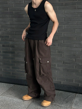 [Unisex]ダーツカーゴワイドパンツ(2color)