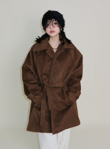 バルマカンシングルアルパカハーフコート (Wool Coat/Winter Coat)