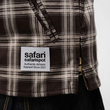 1/2 REGULAR CHECK STRING SHIRTS (BROWN)