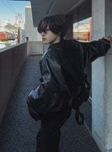 Ebonic Crop Leather MA-1