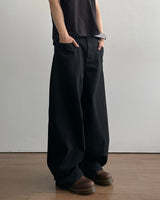 Goth Black Denim Pants