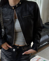 [F/W] Crop suede zipper jacket(2color)