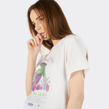 リゾグラフィックバーフィンショートスリーブTシャツ(White)